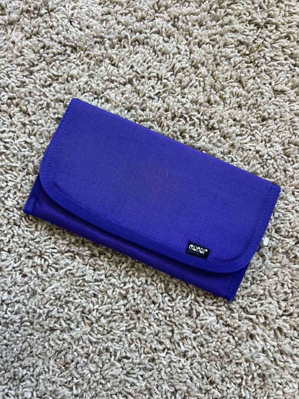 mundi Purple Fold-Over Travel Wallet